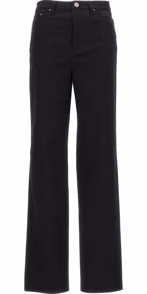ROTATE BIRGER CHRISTENSEN Black Cotton High-Waisted Jean