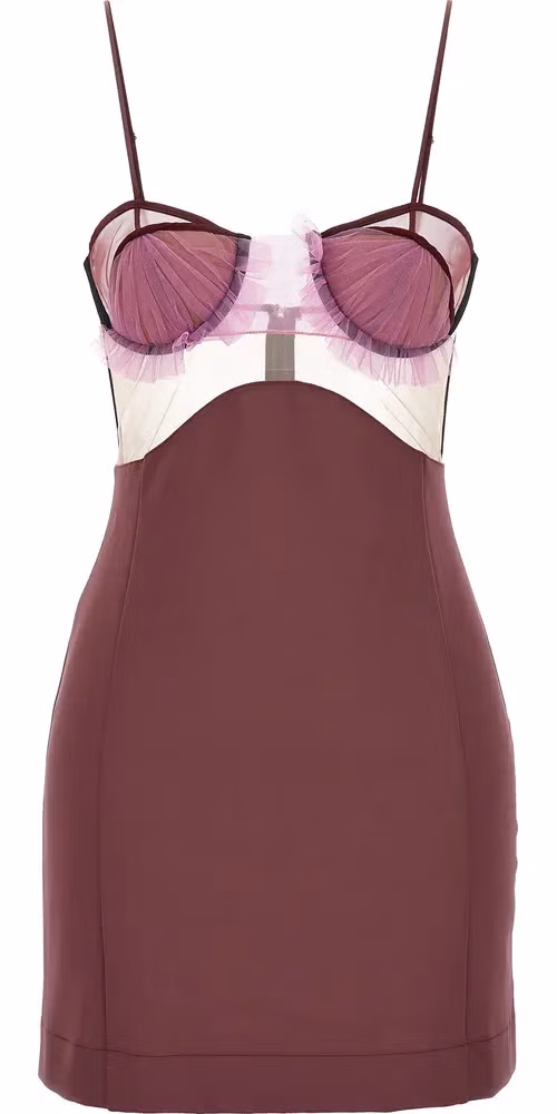 Nensi Dojaka Purple Viscose Short Dress
