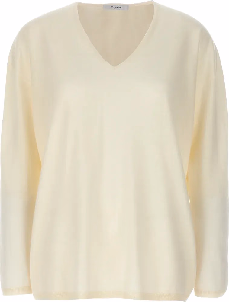 Max Mara White Cashmere Cardigan
