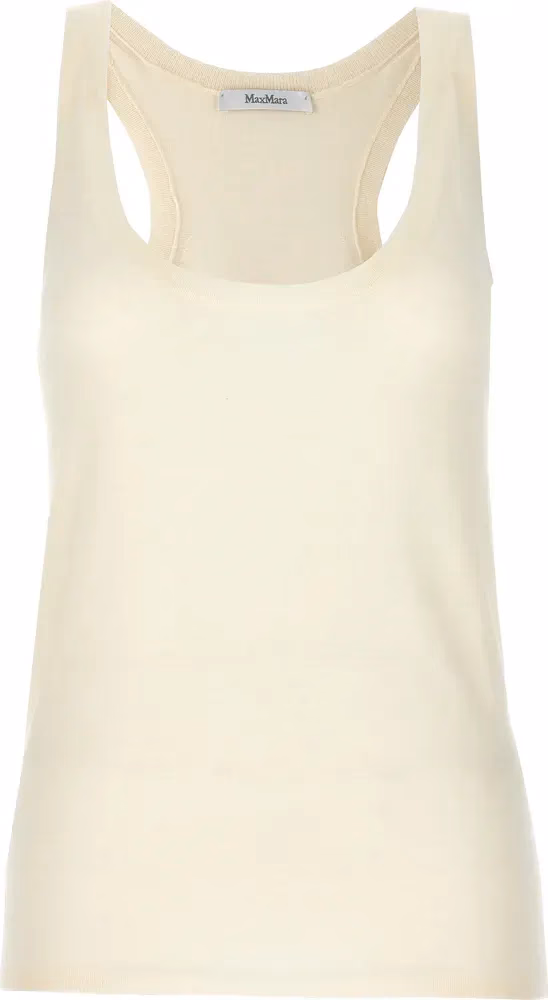 Max Mara White Cashmere Tank Tops