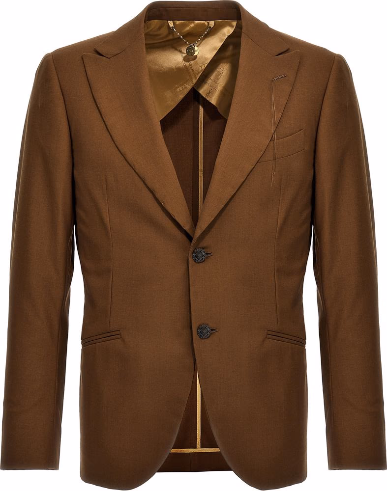 MAURIZIO MIRI Brown Wool Blazer