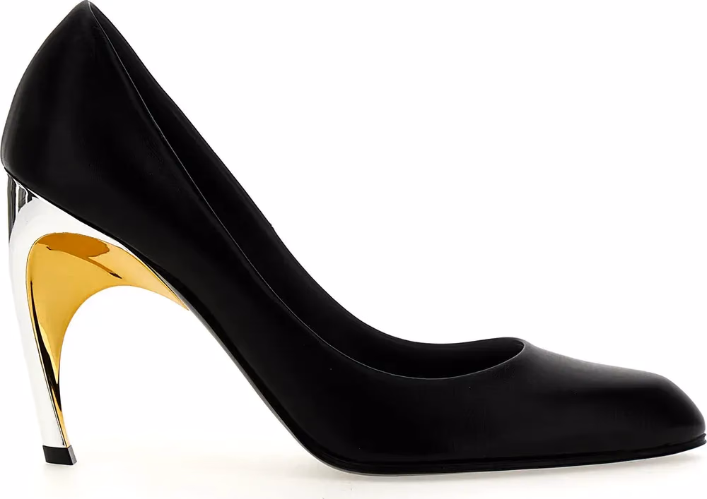 Alexander McQueen Black Lambskin High Heel Pumps