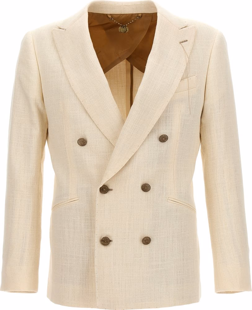MAURIZIO MIRI White Silk Blazer