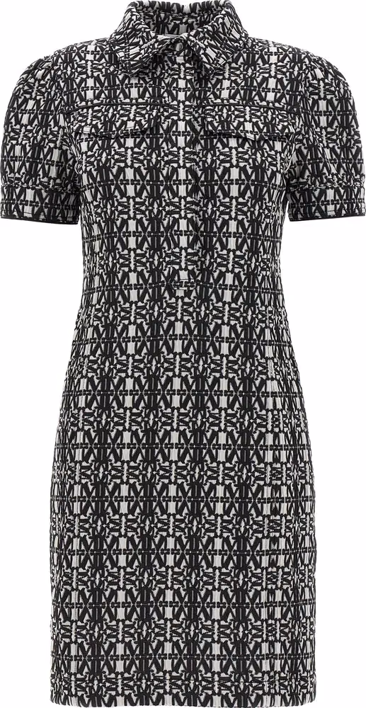 Max Mara Bicolor Polyester Short Dress