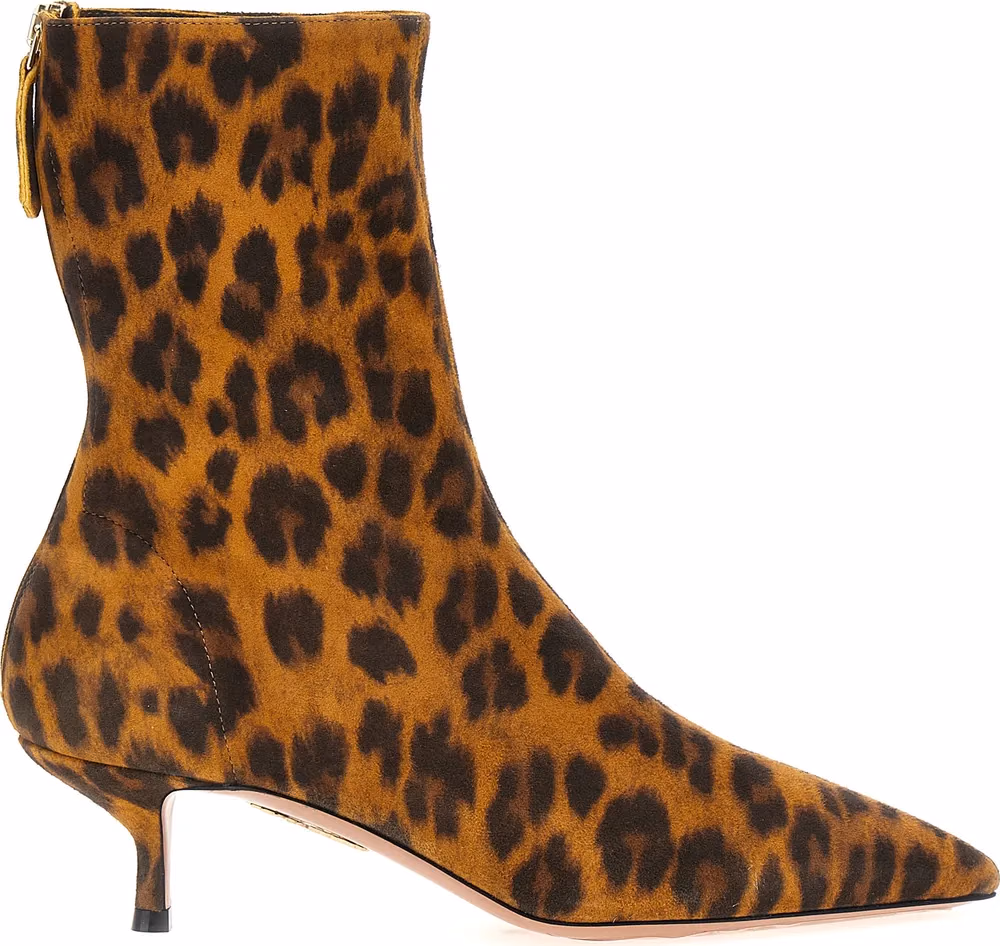 Aquazzura Multicolor Suede Leather Ankle Boots