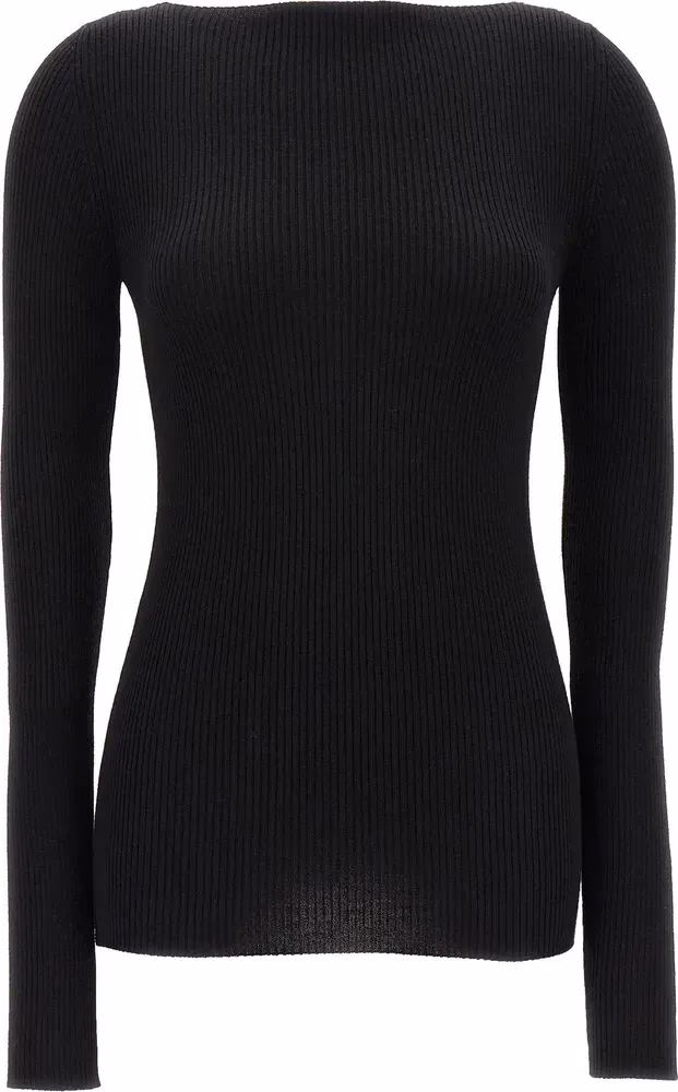 Rick Owens Black Wool Cardigan