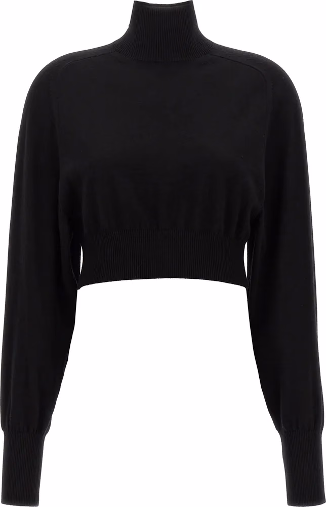 Sportmax Black Virgin Wool Cardigan