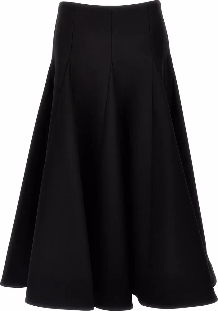 Valentino Garavani Black Virgin Wool Mini Skirt