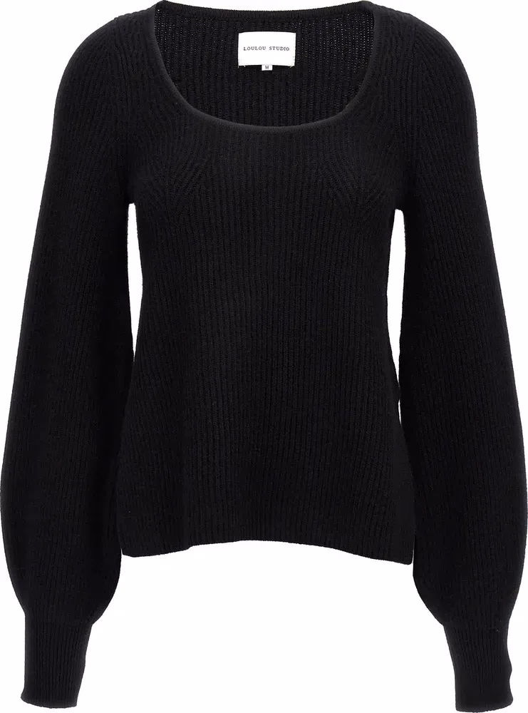 Loulou De Saison Black Cashmere Cardigan