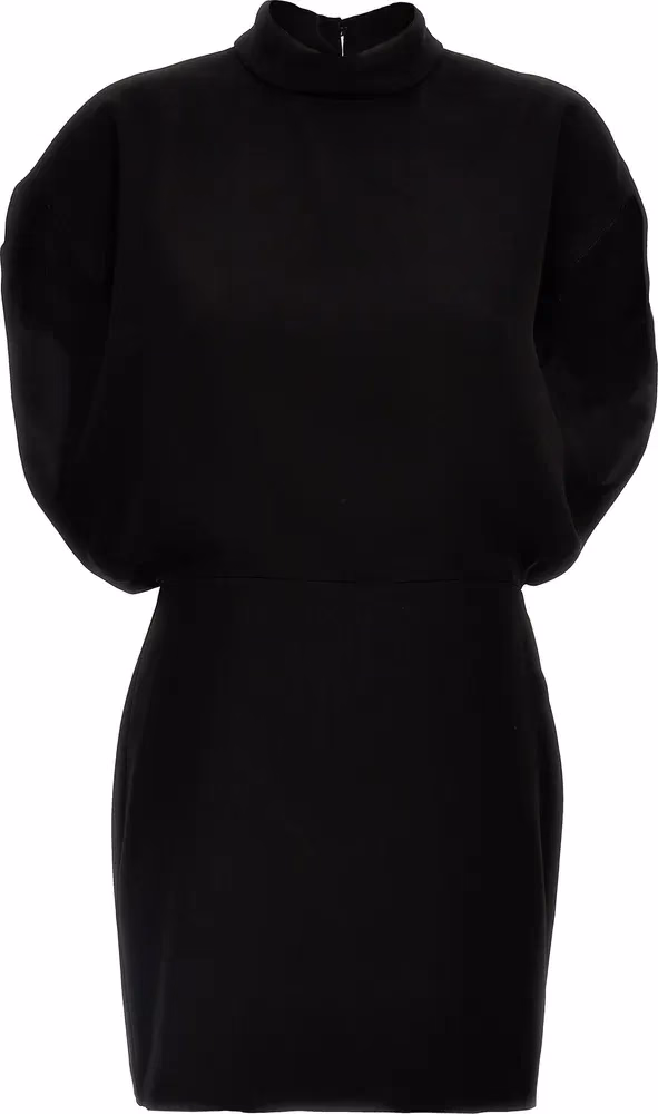 Max Mara Black Triacetate Short Dress