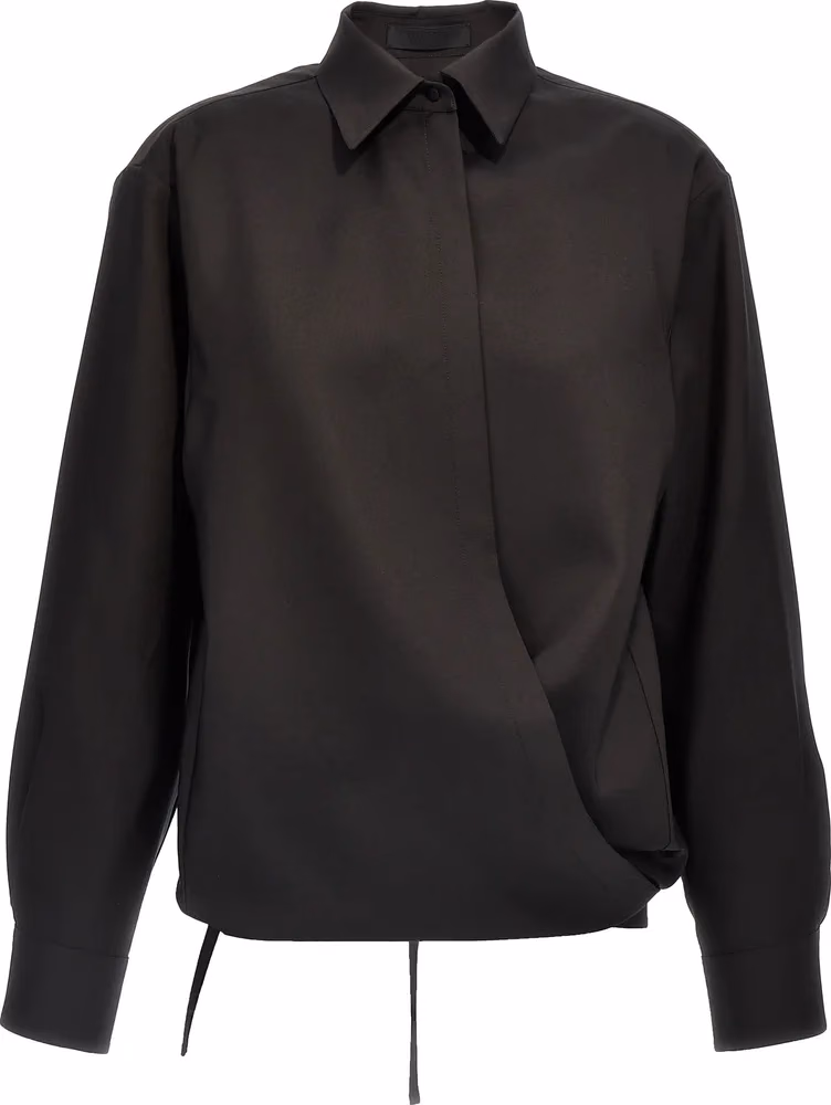 Valentino Garavani Black Wool Blouse