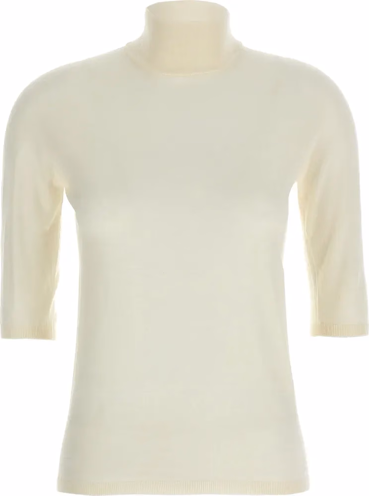 Max Mara White Virgin Wool Cardigan