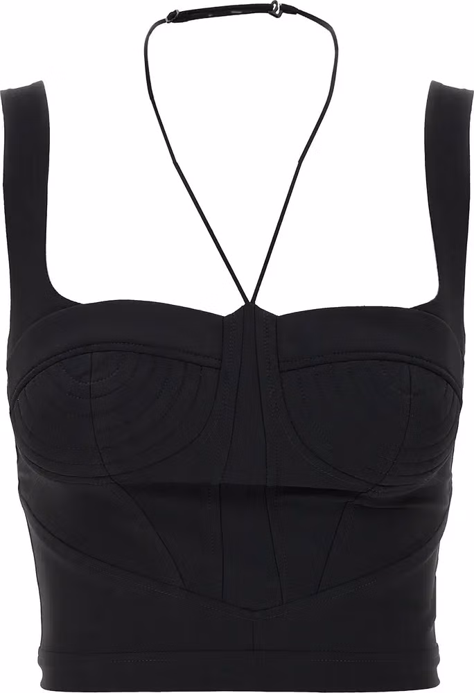 Nensi Dojaka Black Polyamide Tank Tops
