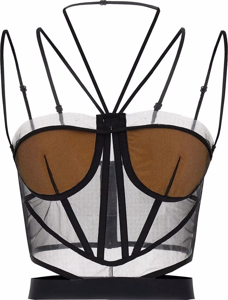 Nensi Dojaka Black Polyamide Tank Tops