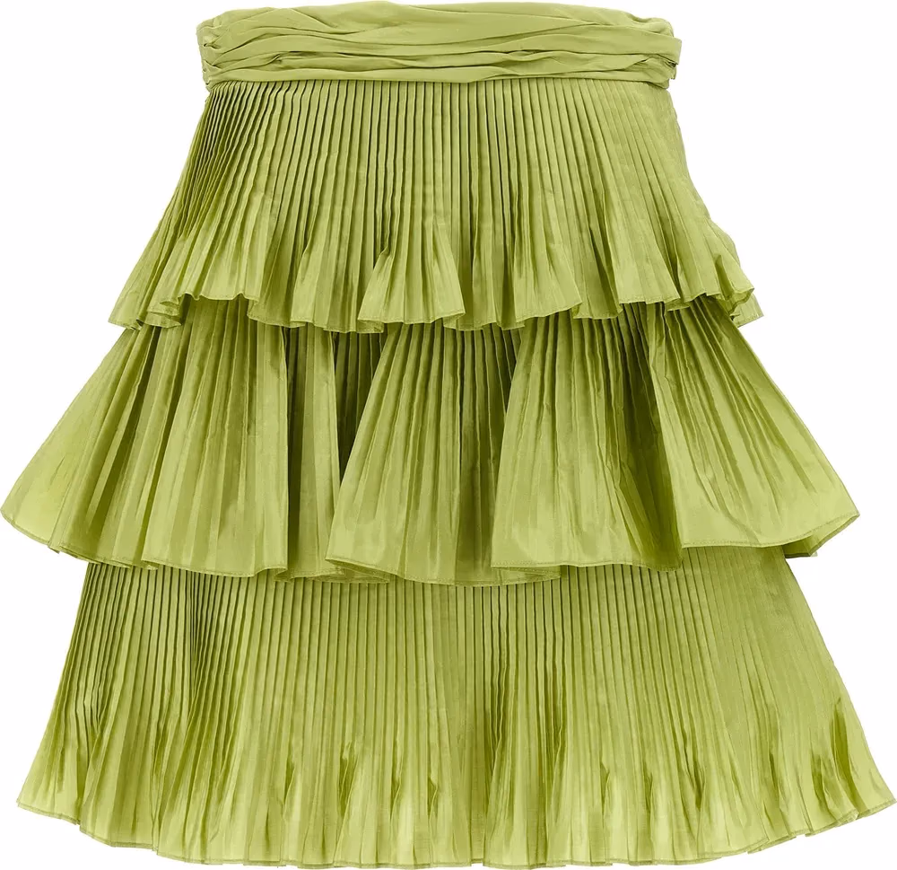 Valentino Garavani Bicolor Silk Long Skirt