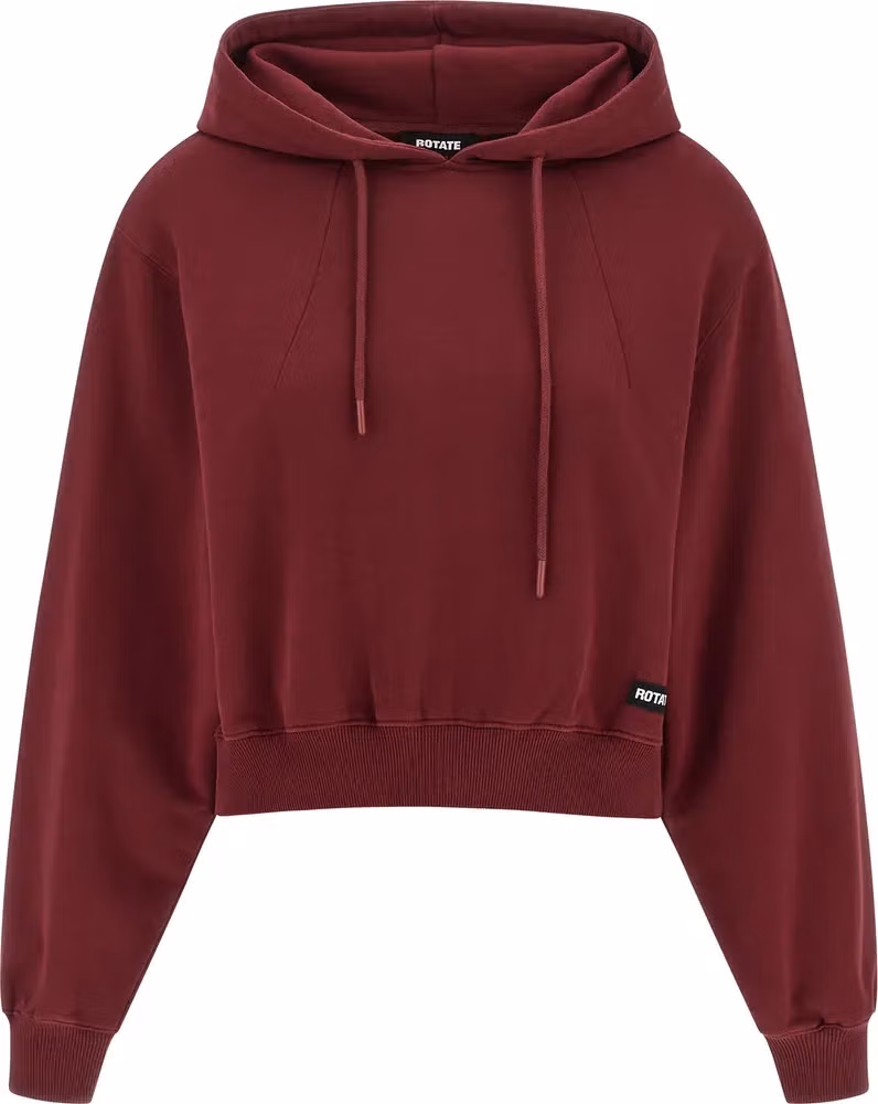 ROTATE BIRGER CHRISTENSEN Bordeaux Cotton Hoodie