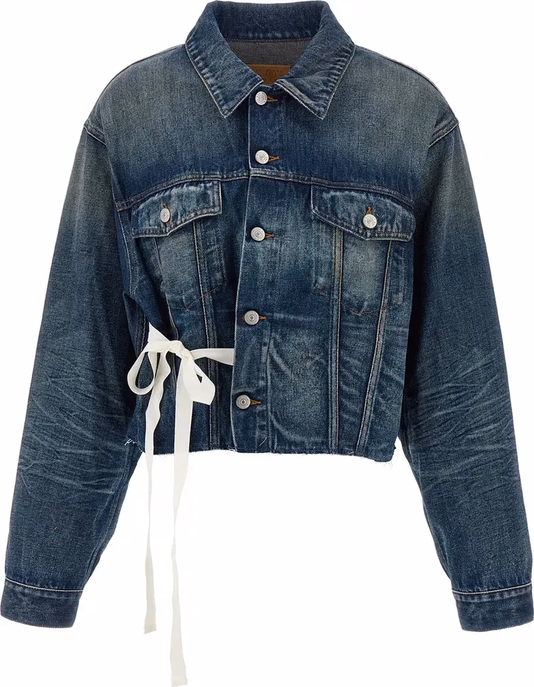MM6 Maison Margiela Blue Cotton Denim Jacket