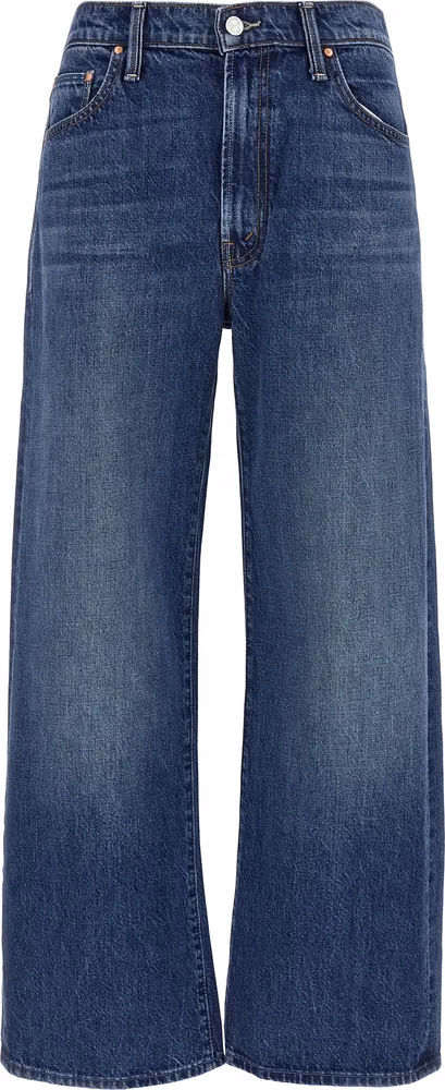 Mother Denim Blue Cotton Flared Jeans