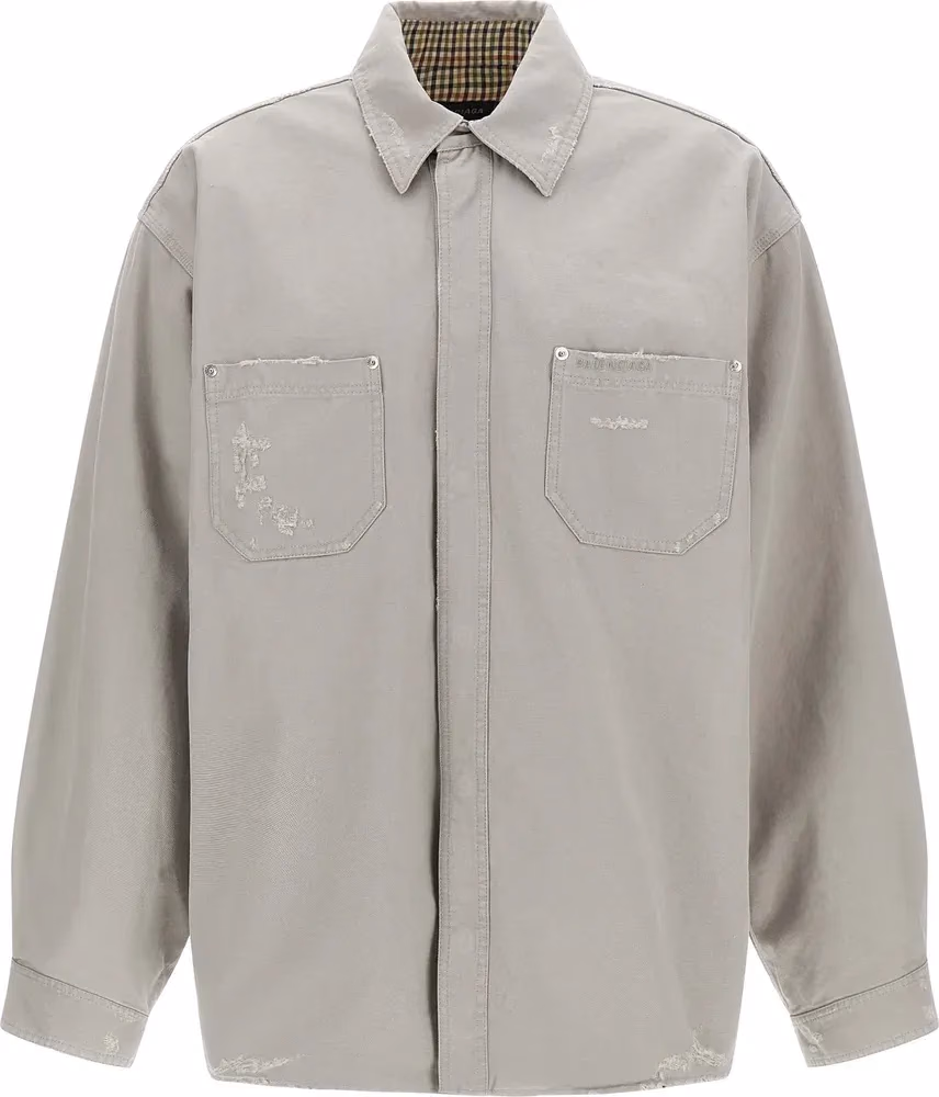 Balenciaga Gray Cotton Blouse