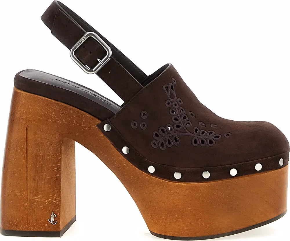 Jimmy Choo Brown Leather High Heel Pumps