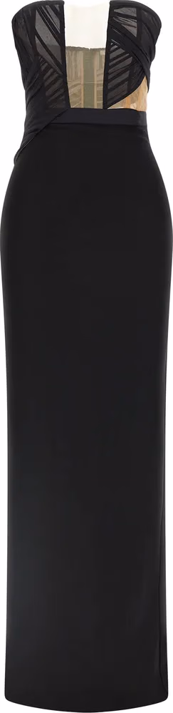 Nensi Dojaka Black Viscose Long Dress