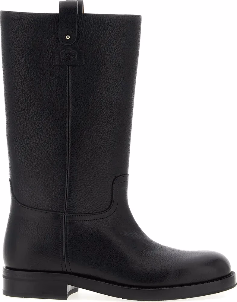 Church's Black Calfskin Over The Knee
