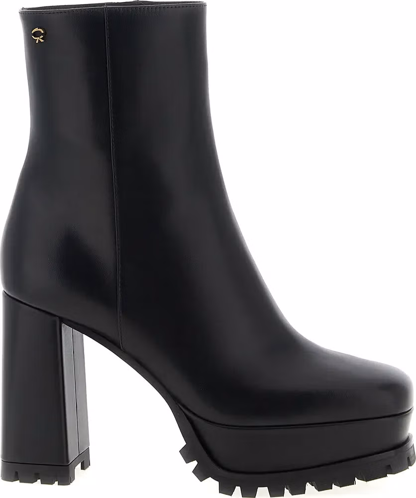 Gianvito Rossi Black Calfskin Ankle Boots