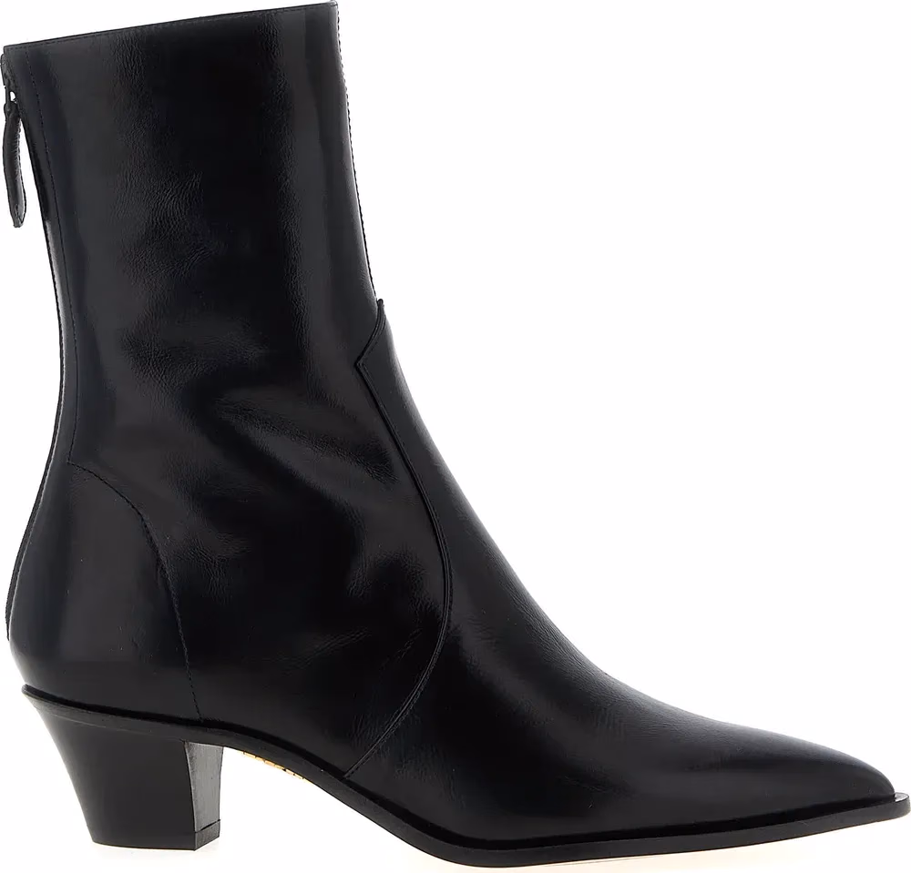 Aquazzura Black Calfskin Chelsea Boots