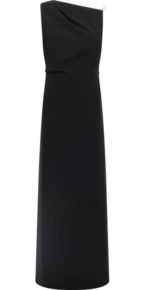 Max Mara Black Triacetate Long Dress