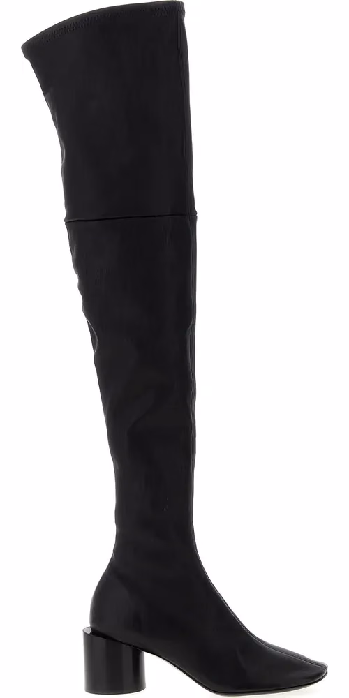 Jil Sander Black Leather Over The Knee