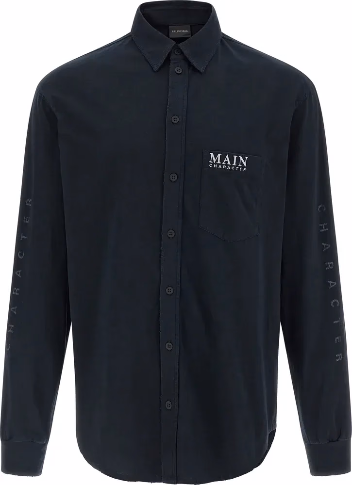 Balenciaga Black Cotton Blouse