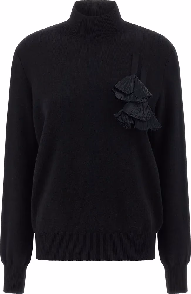 Ferragamo Black Virgin Wool Cardigan