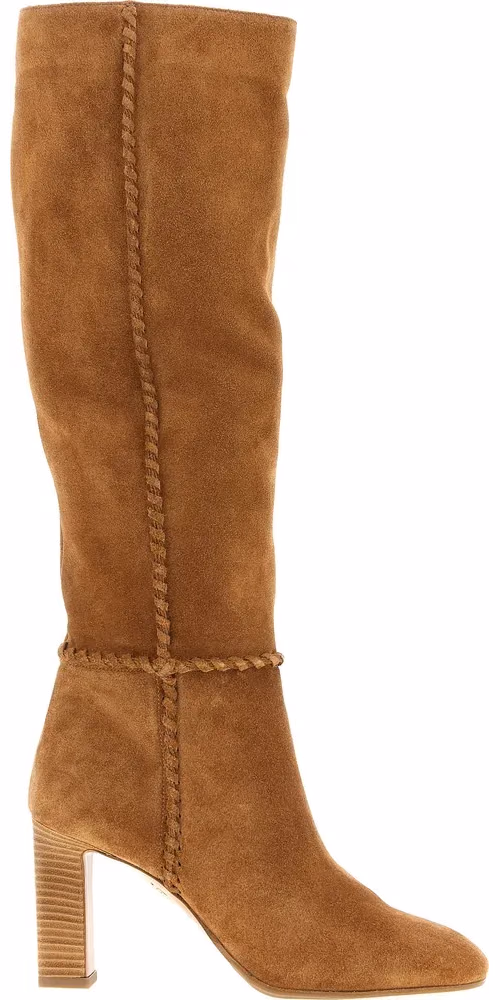 Aquazzura Beige Calfskin Over The Knee