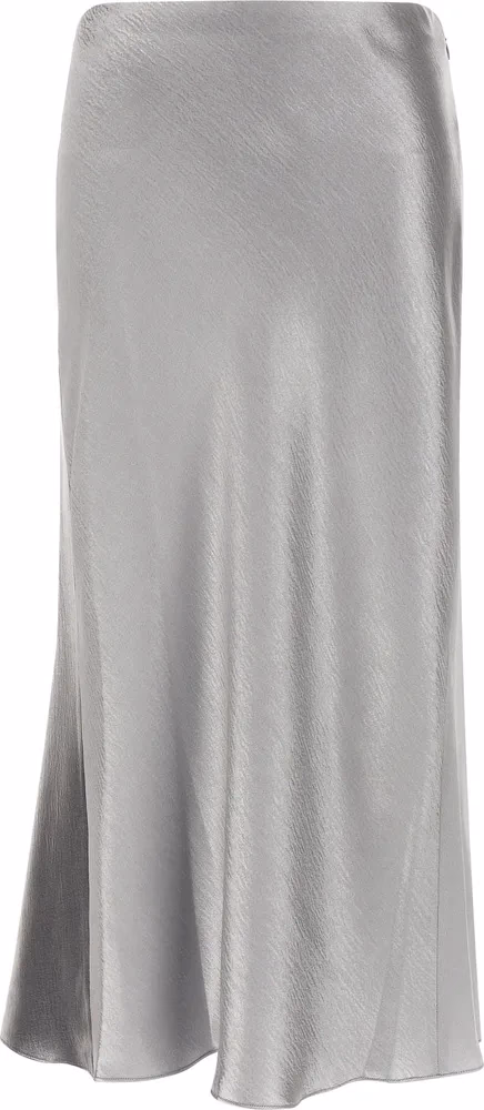 Tory Burch Gray Polyester Midi Skirt