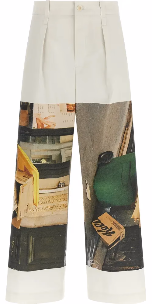 Issey Miyake White Polyamide Casual Pants