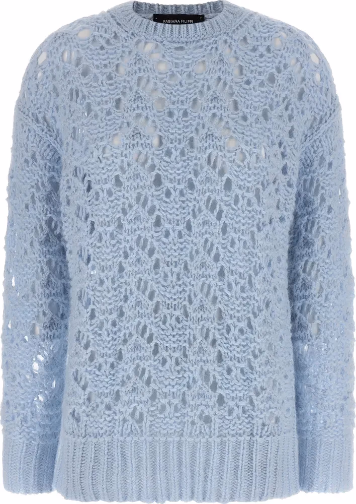 Fabiana Filippi Blue Virgin Wool Cardigan