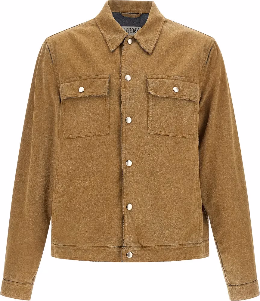 MM6 Maison Margiela Beige Cotton Denim Jacket