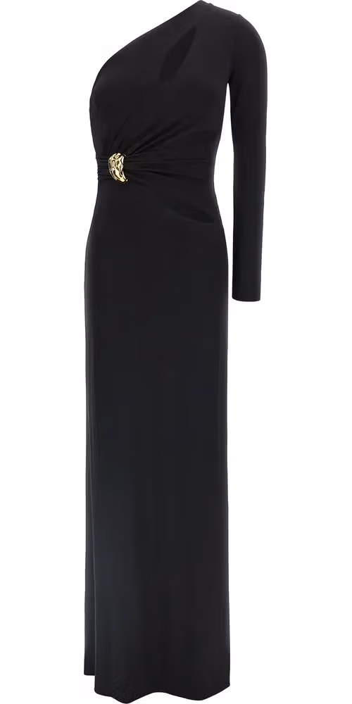Elisabetta Franchi Black Viscose Long Dress