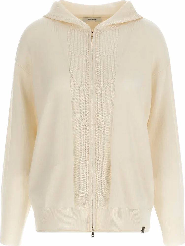 Max Mara White Cashmere Cardigan