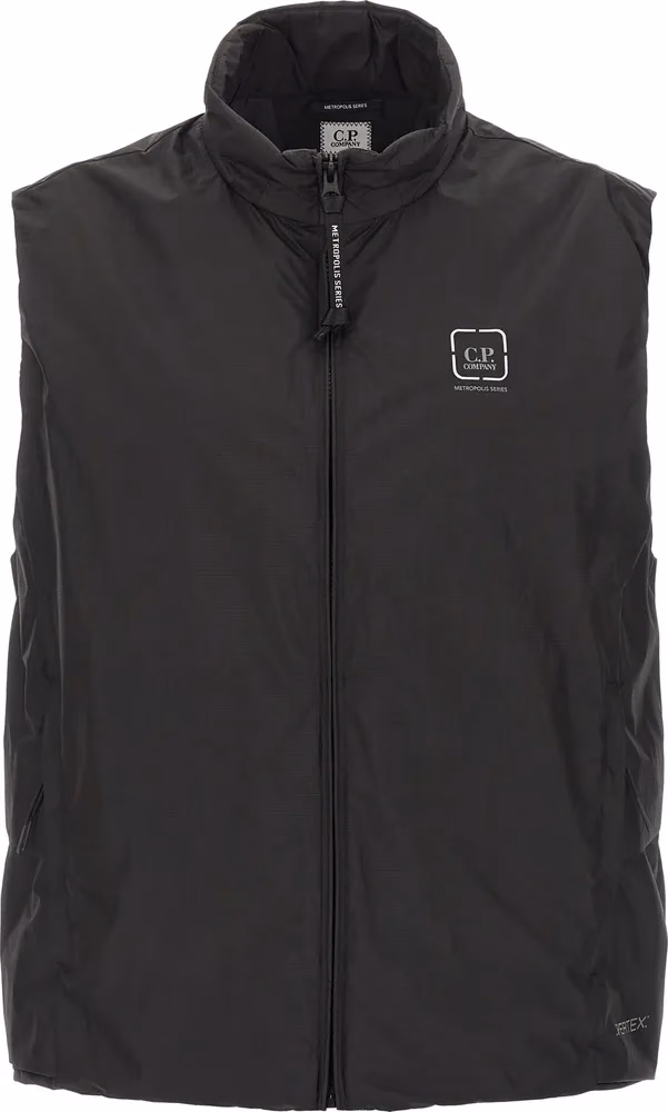 C.P. Company Black Polyamide Sleeveless Jacket