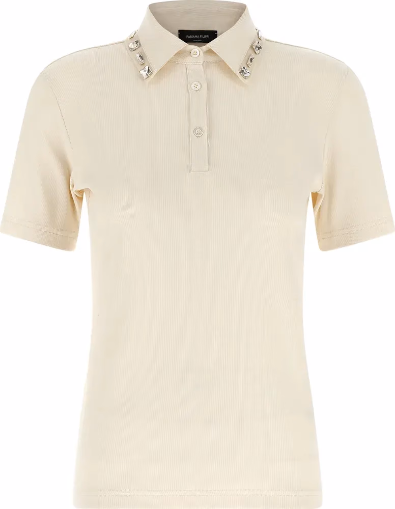 Fabiana Filippi Beige Cotton Polo Shirt