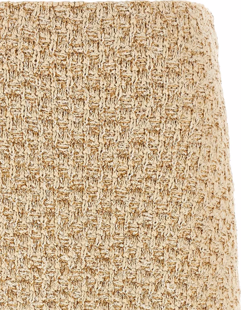 Fabiana Filippi Gold Cotton Midi Skirt