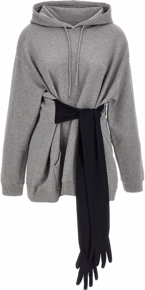 MM6 Maison Margiela Gray Cotton Short Dress