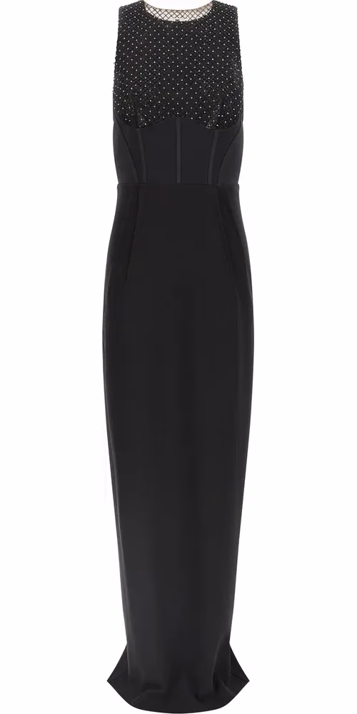 Elisabetta Franchi Black Polyester Long Dress