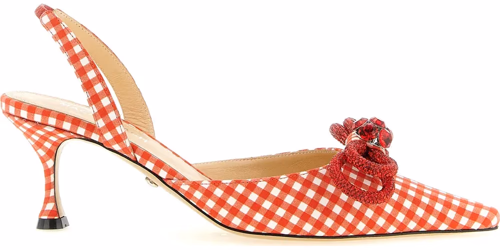 MACH & MACH Multicolor Cotton-Like Mid Heel Pumps