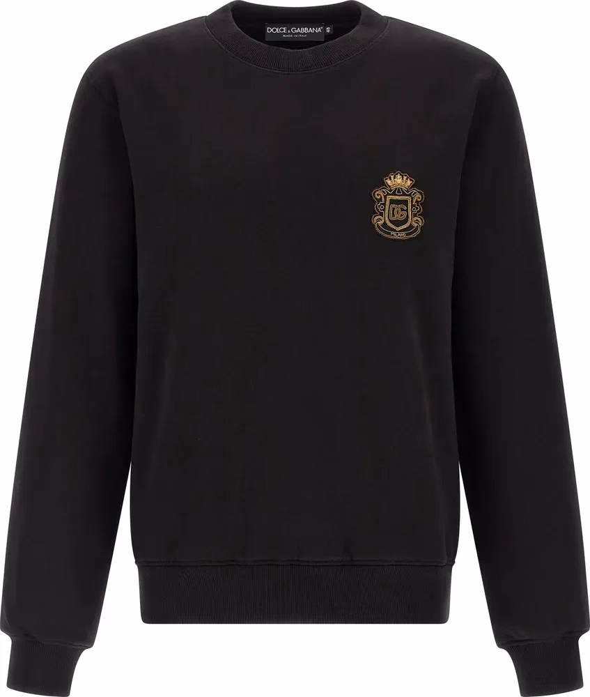 Dolce & Gabbana Black Cotton Sweatshirt