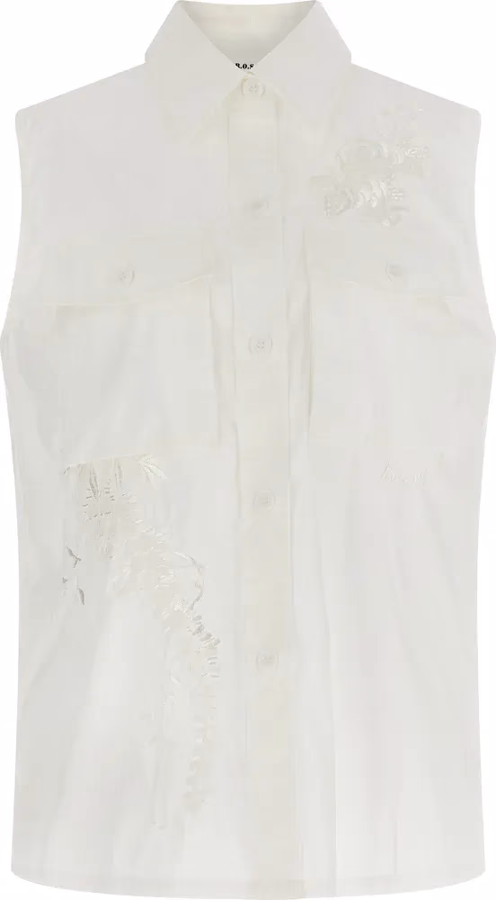 P.A.R.O.S.H. White Polyamide Blouse