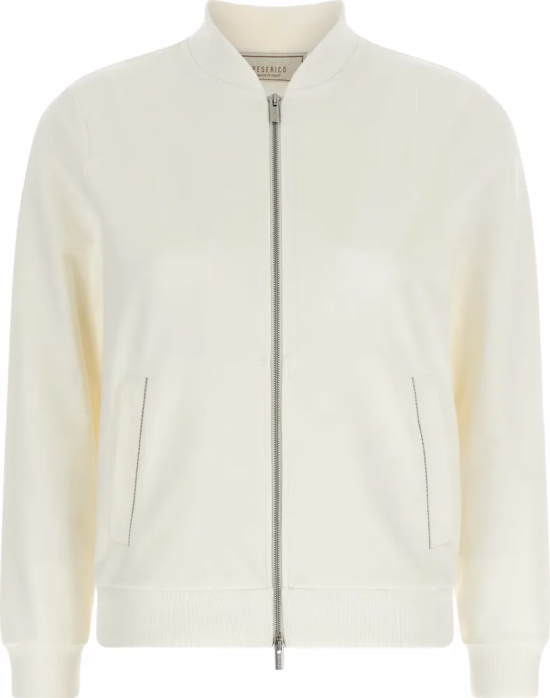 Peserico White Cotton Sweatshirt