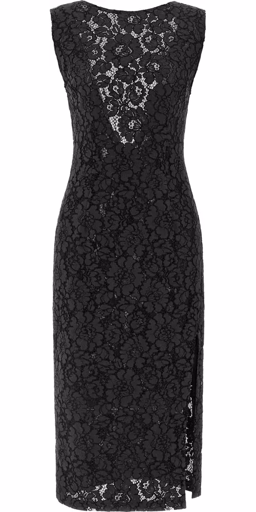 PINKO Black Cotton Midi Dress