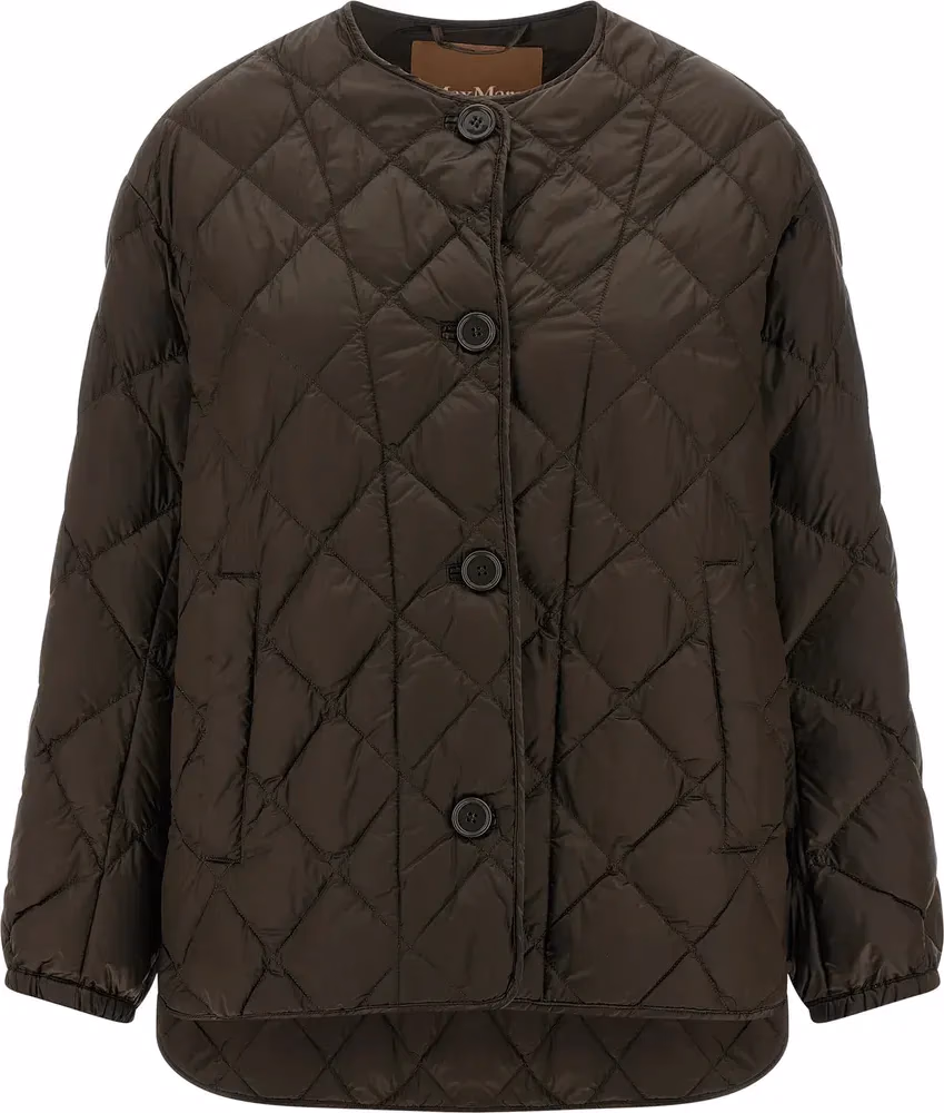 Max Mara Brown Polyamide Full-Length Jacket